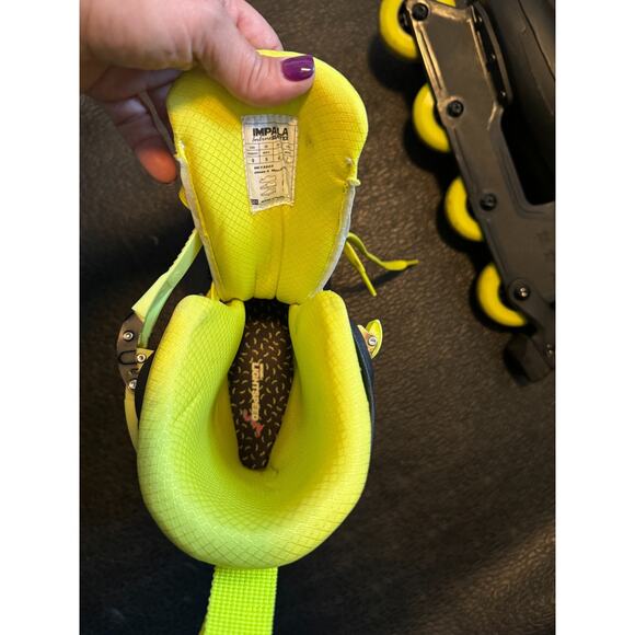 Impala Lightspeed Inline Skates Black/Fluoro Yellow Women’s 9/ Men’s 6 - Picture 9 of 14